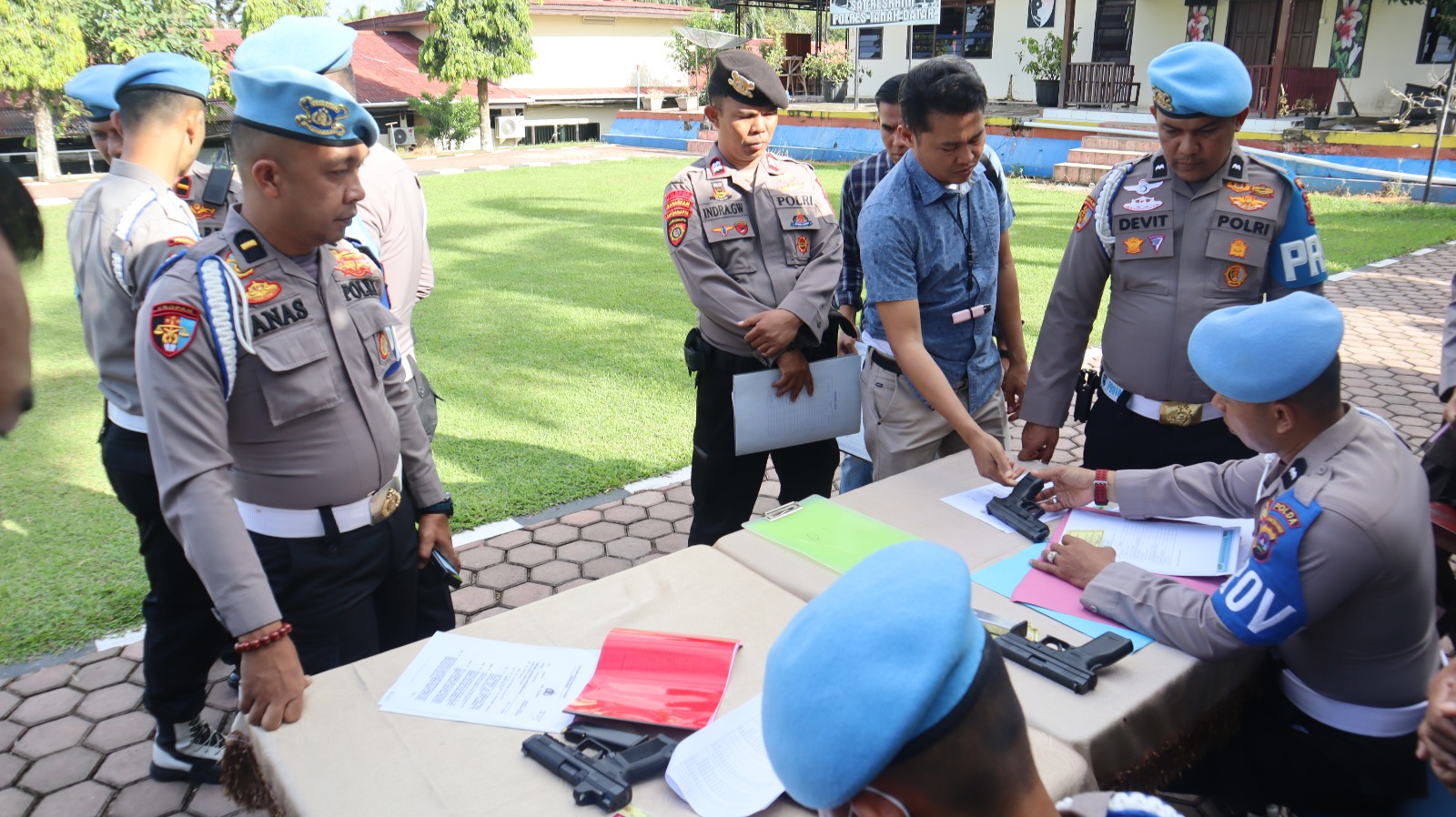 Gaktibplin Personil Polres Tanah Datar, Tim Subbid Provos Bid Propam Polda Sumbar Kunjungi Polres Tanah Datar