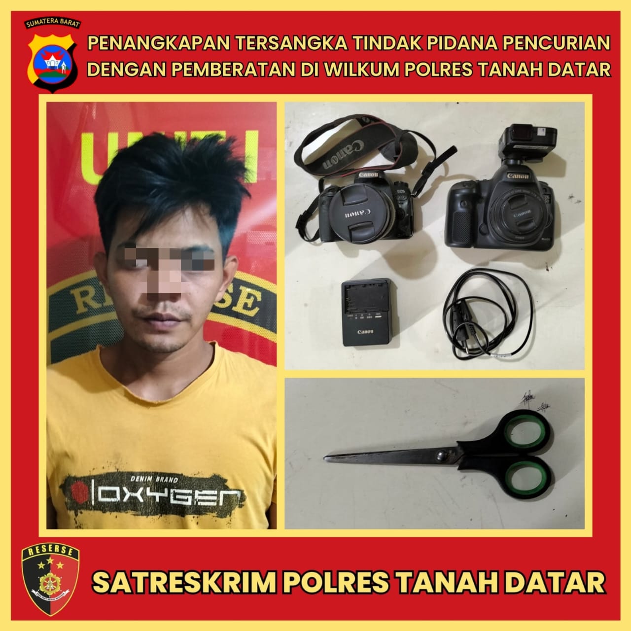 Jajaran Sat Reskrim Polres Tanah Datar berhasil Amankan 1 Orang Terduga Pelaku Tindak Pidana Pencurian dengan Pemberatan di Kecamatan Tanjung Emas 