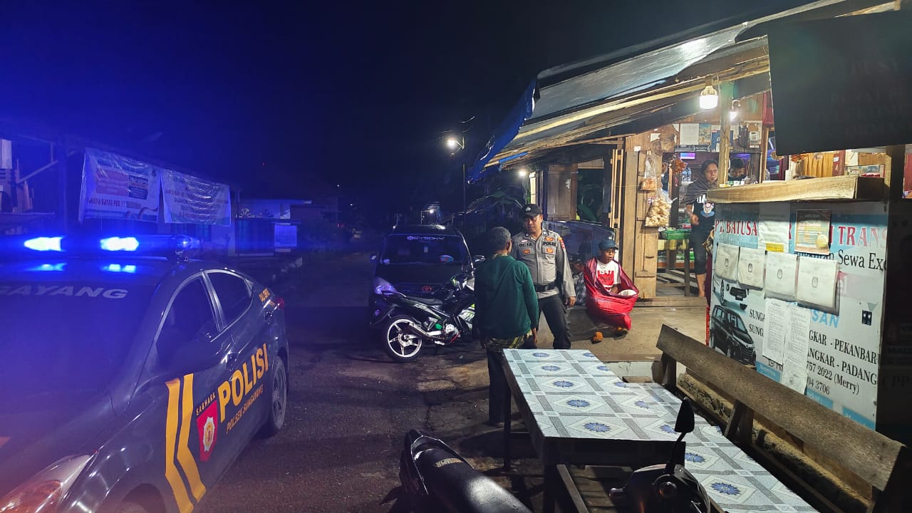 Antisipasi Gangguan Kamtibmas, Polsek Jajaran Polres Tanah Datar Lakukan Patroli 